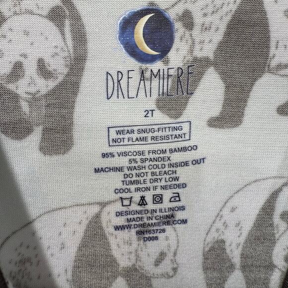 Dreamiere Pandamonium Convertible Footie Bamboo Jammies 2T Mint Green Panda - Picture 9 of 12